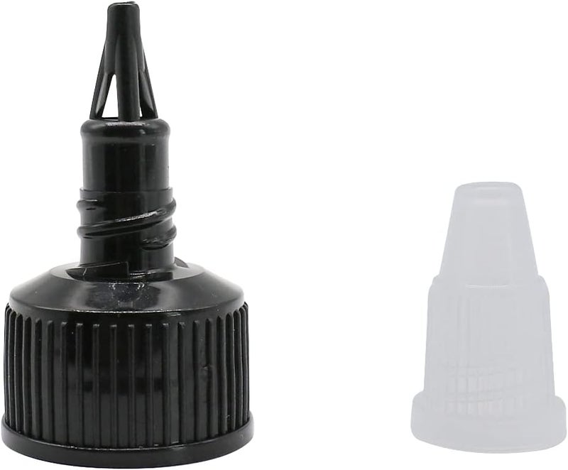 HuoHuo Hard Plastic Extruded Liquid Bottle, PET Plastic, Dispensing Bottle - 28 Pcs, 0.5 oz (15ml) Each, Laboratory, Ink, Watercolor Pigment Bottle - Image 4